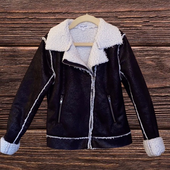 Splendid Other - #30~Splendid Suede and Sherpa Jacket